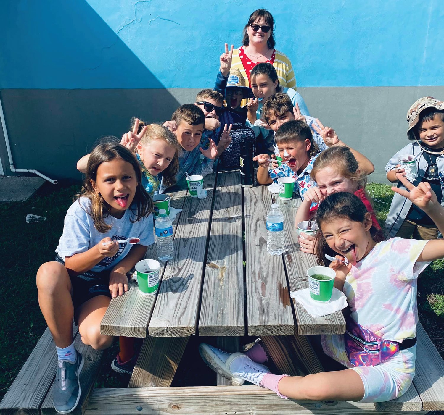 On Friday, the kids all enjoyed a Kona Ice treat.